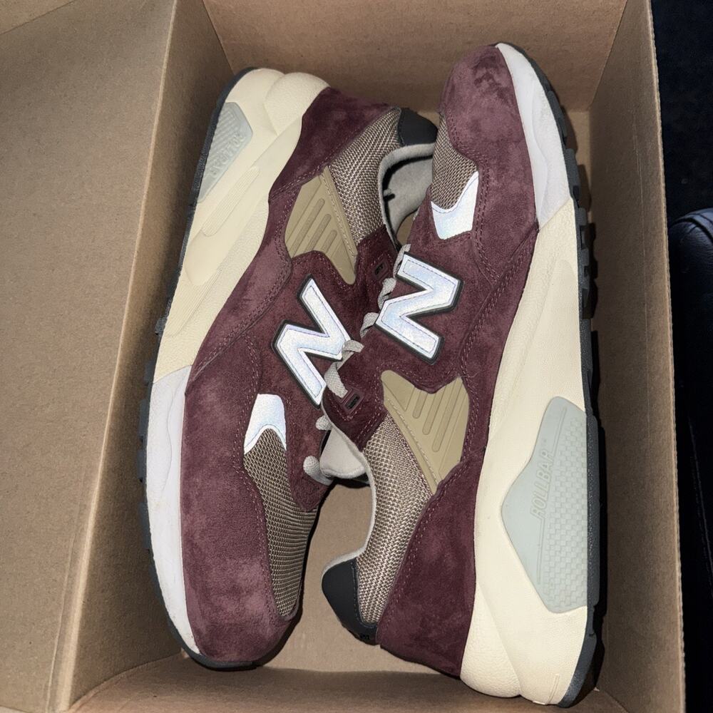 Size 12 New Balance 580 Washed Burgundy